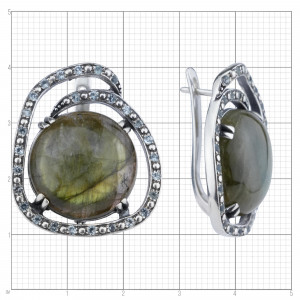 Серьги из серебра с2554