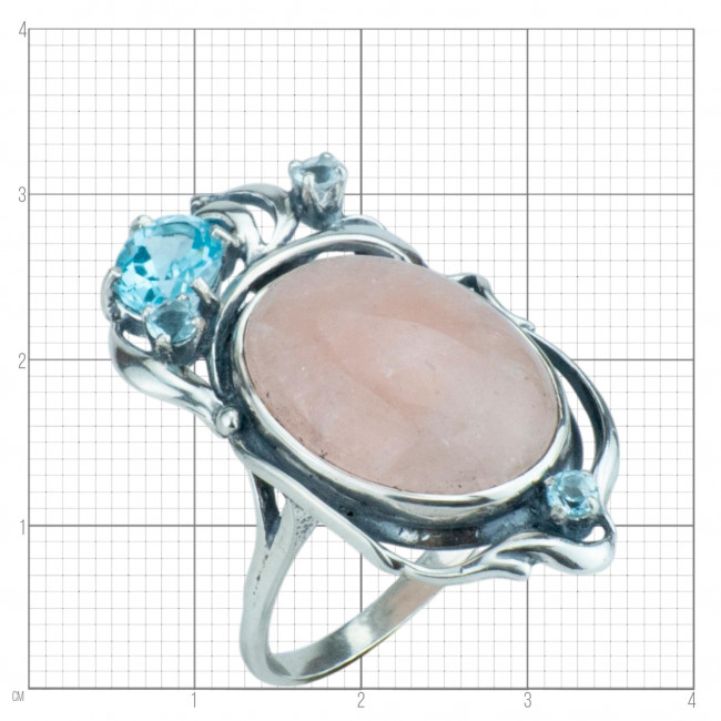 Серебряное кольцо Циркон к2610, розовый, голубой, морганит, топаз скай Кольцо к2610 (10.41 г), серебро, розовый, голубой, морганит, топаз скай купить в интернет-магазине Циркон С