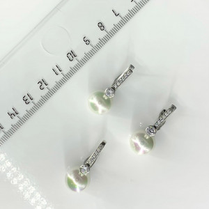 Серьги с2658 (8.83 г), серебро, белый, бесцветный, майорка, фианит купить в интернет-магазине Циркон С