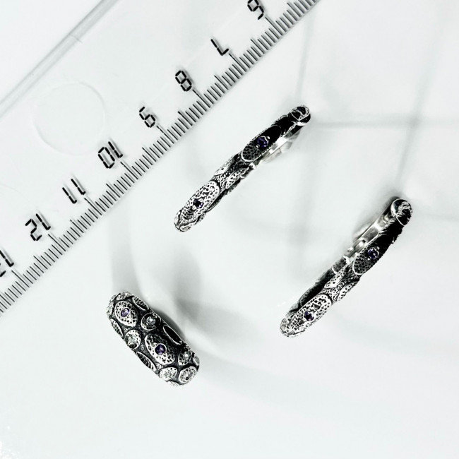 Серьги с2686 (10.86 г), серебро, фиолетовый, голубой, аметист, топаз скай купить в интернет-магазине Циркон С