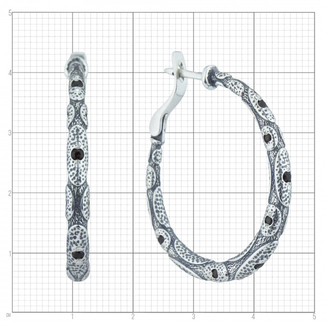 Серьги с2686 (11.03 г), серебро, красный, гранат купить в интернет-магазине Циркон С