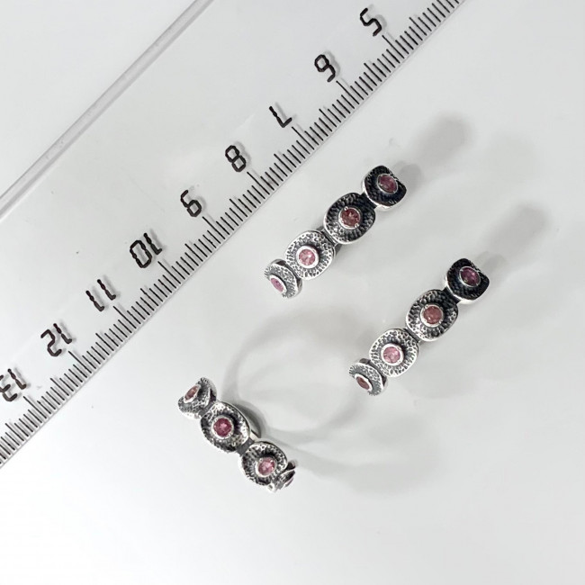 Серьги с2690 (6.90 г), серебро, розовый, турмалин купить в интернет-магазине Циркон С