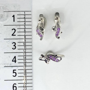 Серьги с аметистом с351