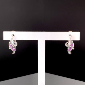 Серьги с аметистом с351