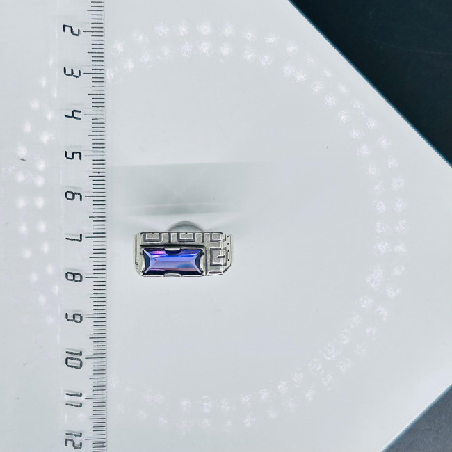Кольцо к4002 (7.20 г), серебро, фиолетовый, кварц (имит) купить в интернет-магазине Циркон С