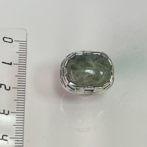 Кольцо к4007 (10.78 г), серебро,  Зеленый Жадеит купить в интернет-магазине Циркон С