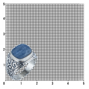 Кольцо к411 (5.99 г), серебро,  Синий Кианит купить в интернет-магазине Циркон С