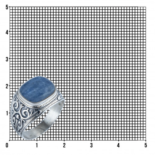 Кольцо к411 (5.99 г), серебро,  Синий Кианит купить в интернет-магазине Циркон С