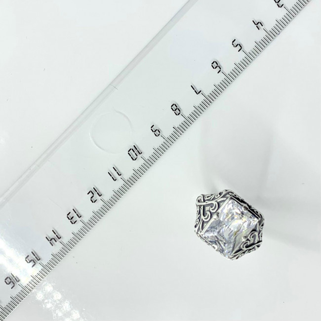Кольцо к425 (10.20 г), серебро, бесцветный, фианит купить в интернет-магазине Циркон С